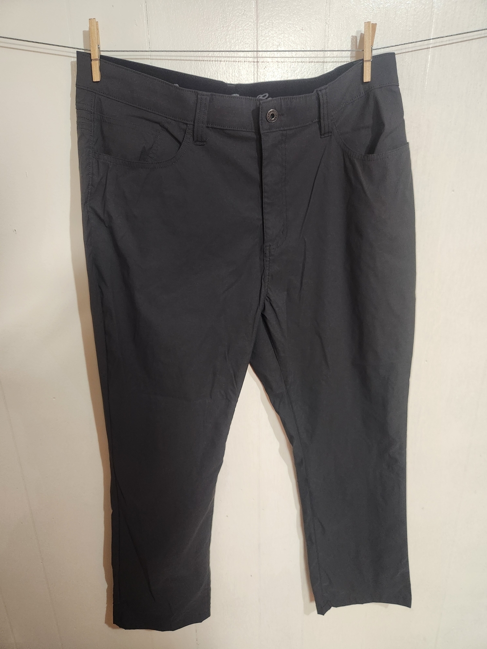 Eddie Bauer Men's Tech/Hiking Water Resistant Dark Gray Casual Pants 38x30